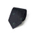Green Circle Dot Pattern Dark Navy Woven Silk Tie