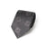 Square Medallion Pattern Charcoal Gray Woven Silk Tie