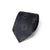 Square Medallion Pattern Dark Navy Woven Silk Tie