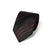 100th Anniversary Geometric Stripe Black &amp; Purple Woven Silk Tie