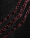 100th Anniversary Geometric Stripe Black & Purple Woven Silk Tie