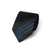 100th Anniversary Geometric Stripe Black &amp; Blue Woven Silk Tie