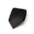 100th Anniversary Geometric Stripe Black &amp; Brown Woven Silk Tie