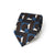 100th Anniversary Geometric Block Pattern Blue, Brown &amp; Ivory Printed Silk Tie
