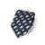 100th Anniversary Geometric Arch Pattern Blue, Black &amp; Ivory Printed Silk Tie