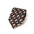 100th Anniversary Geometric Arch Pattern Brown, Black &amp; Ivory Printed Silk Tie