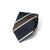 Double Stripe Dark Navy, Dark Green &amp; Brown Woven Silk Tie