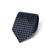Micro Square Diamond Pattern Dark Navy Woven Silk Tie