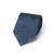 Oval Motif Pattern Slate Blue Woven Silk Tie