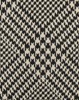 Glen Check Pattern Black & Ivory Woven Silk Tie