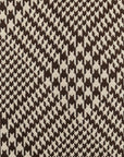 Glen Check Pattern Dark Brown & Ivory Woven Silk Tie