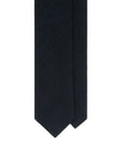 Basket Solid Dark Navy Woven Wool-Silk Tie