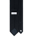 Basket Solid Dark Navy Woven Wool-Silk Tie
