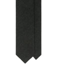 Basket Solid Dark Olive Woven Wool-Silk Tie
