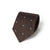 Leaf Motif Pattern Dark Brown Woven Silk Tie