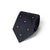 Brown Diamond Pattern Dark Navy Woven Silk Tie