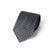 Geometric Basket Pattern Charcoal Gray Woven Silk Tie