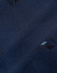 Geometric Diamond Pattern Steel Blue Woven Silk Tie