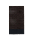 Mini Flower Square Pattern Dark Brown Wool-Modal Scarf