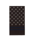 Medallion Pattern Dark Brown Wool-Modal Scarf