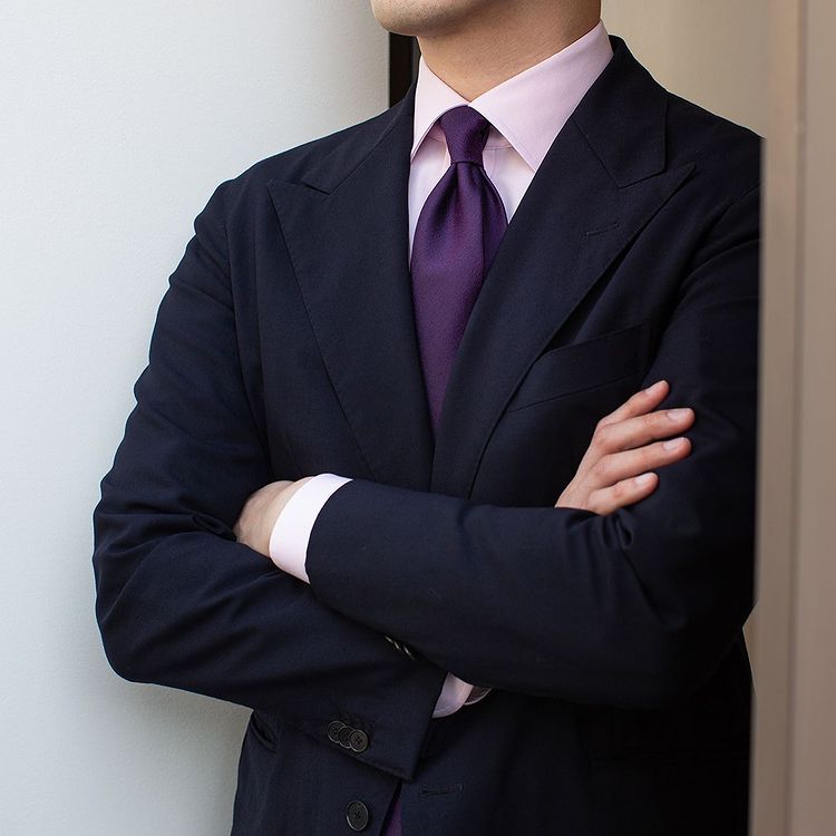 Herringbone Solid Bordeaux Silk Tie