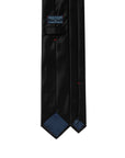 Sovereign Satin Jet Black Solid Woven Silk Tie