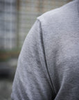 Stone Gray Cotton Short-Sleeve Knit Polo