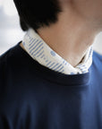 Light Blue Gingham & Dot Pattern Cotton Bandana