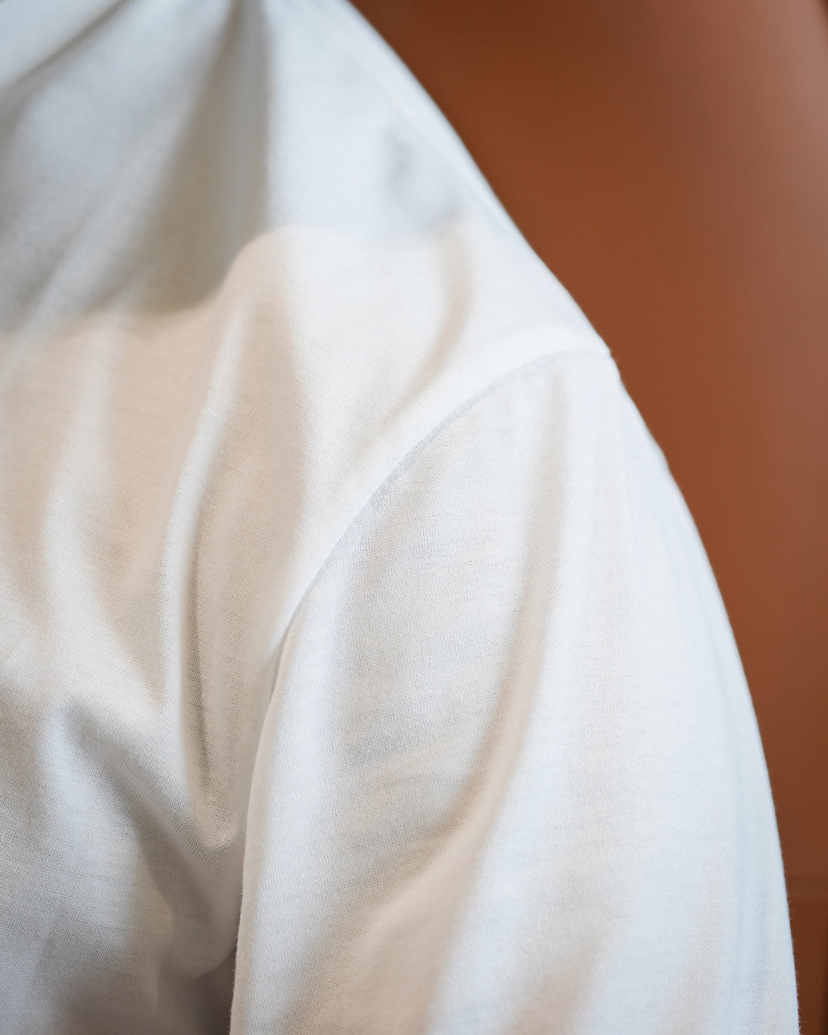 Pure White 60/2 Supima Cotton UV Protection Crew Neck T-Shirt