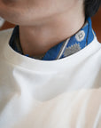Ethnic Border Indigo Navy Cotton Bandana