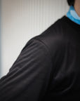 Black Solid 60/2 Supima Cotton UV Protection Crew Neck T-Shirt