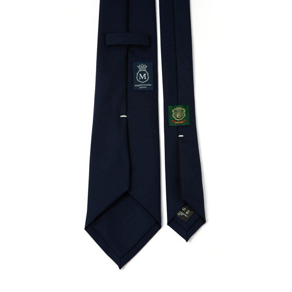Delfino Four Seasons Classic Navy Wool Solid Tie