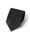 Oldgate Charcoal Gray Solid 2PLY High Twist Wool Blend Sfoderato Tie