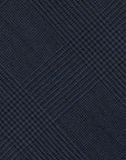 Oldgate Navy Glen Check Pattern 2PLY High Twist Wool Blend Sfoderato Tie