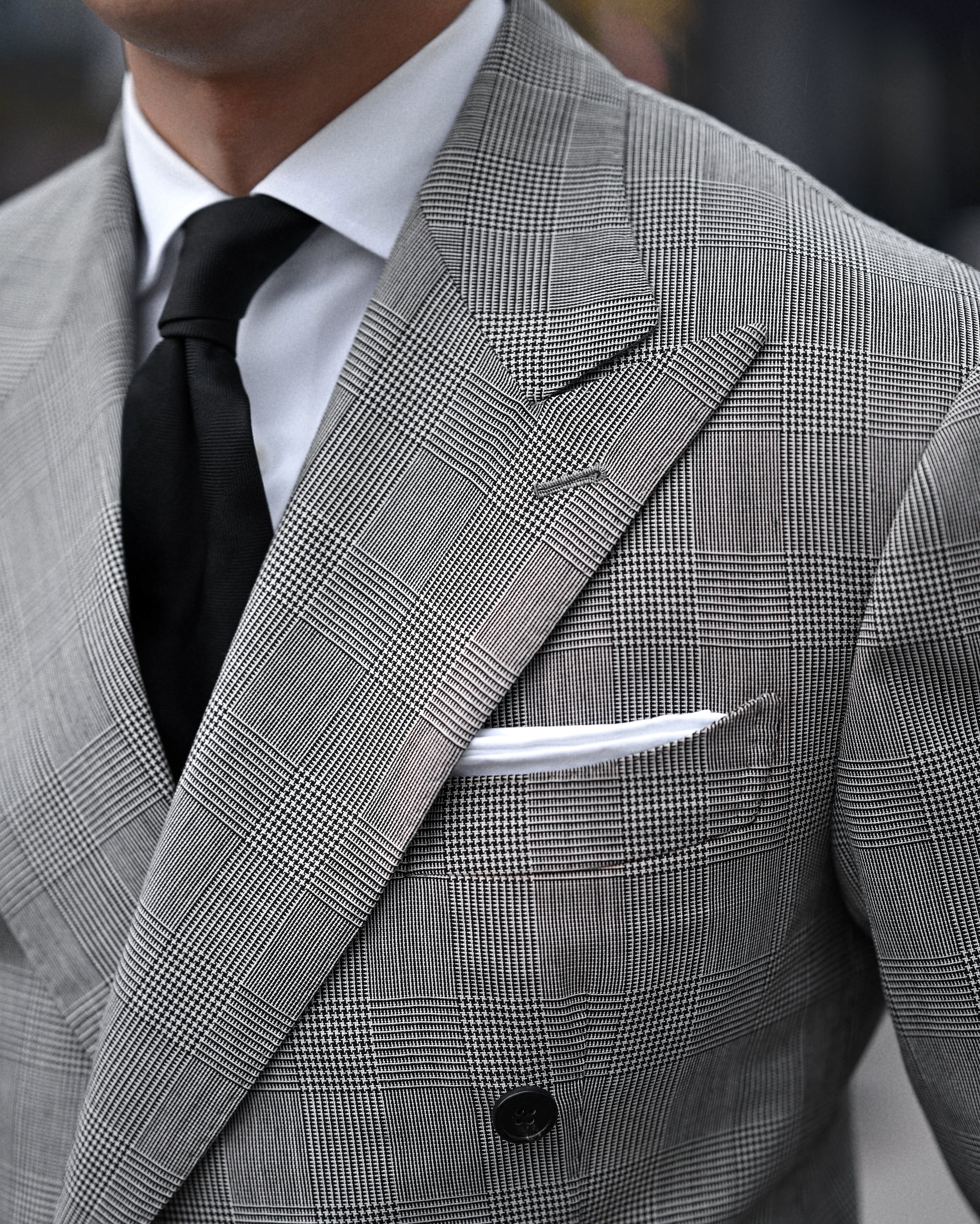 Off-White Oxford Cotton Pocket Square