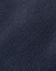 Canepa Herringbone Solid Dark Navy Woven Silk Tie