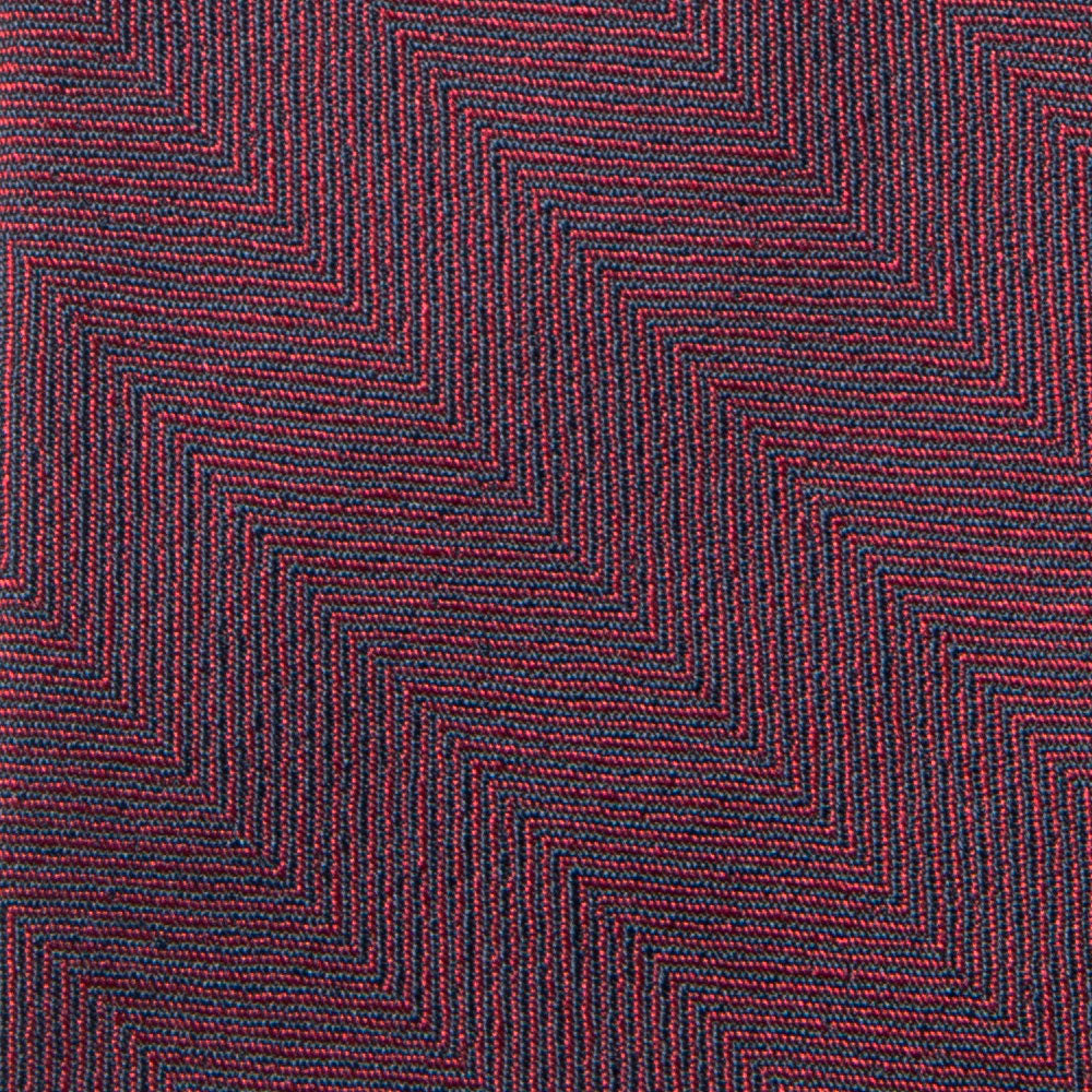 Canepa Herringbone Solid Deep Burgundy Woven Silk Tie