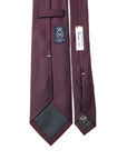 Canepa Herringbone Solid Deep Burgundy Woven Silk Tie