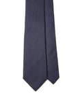 Dark Navy Solid Twill Silk Tie