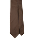 Espresso Brown Black Sold Twill Silk Tie