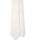 Off White Solid Twill Silk Tie