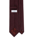Espresso Deep Burgundy Herringbone Solid Woven Wool Cotton Tie