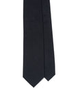 Dark Navy Basket Solid Woven Silk Tie