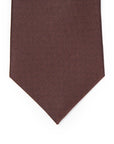 Classic Brown Solid Silk Tie