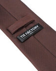 Classic Brown Solid Silk Tie