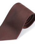 Classic Brown Solid Silk Tie