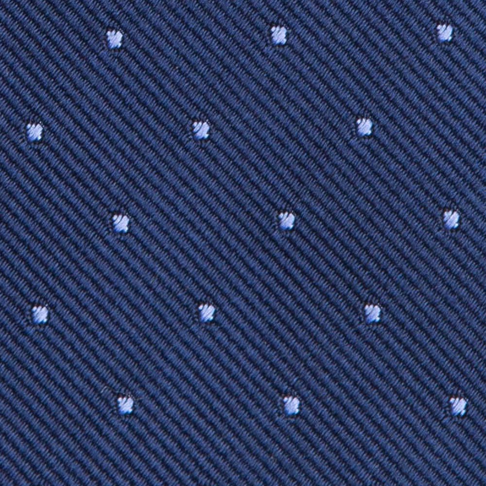 King Twill Pin Dot Navy Blue Silk Tie