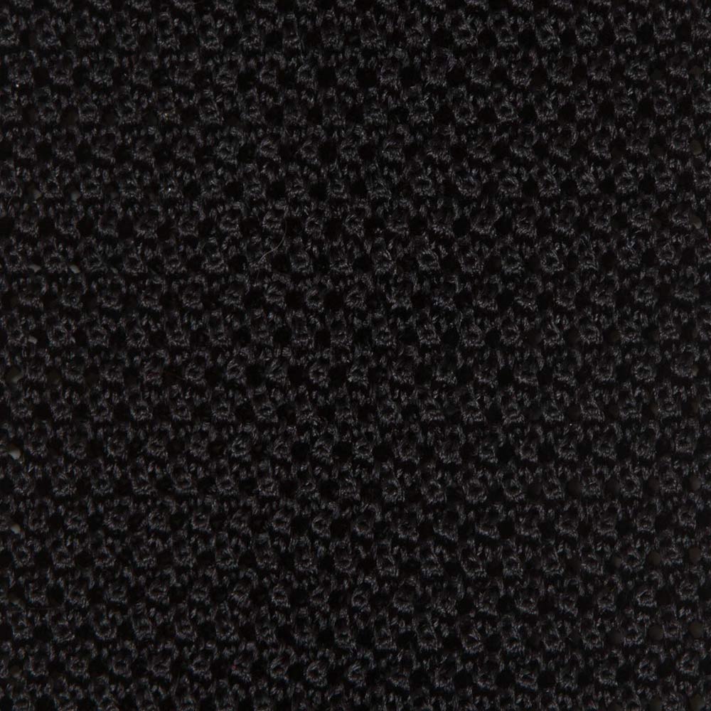 Jade Black Solid Silk Knit Tie