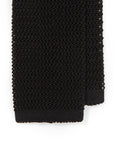 Jade Black Solid Silk Knit Tie