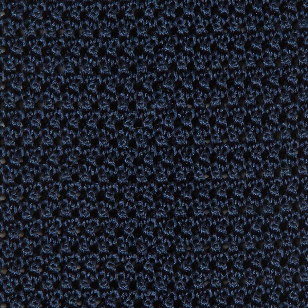 Classic Navy Solid Silk Knit Tie
